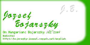 jozsef bojarszky business card